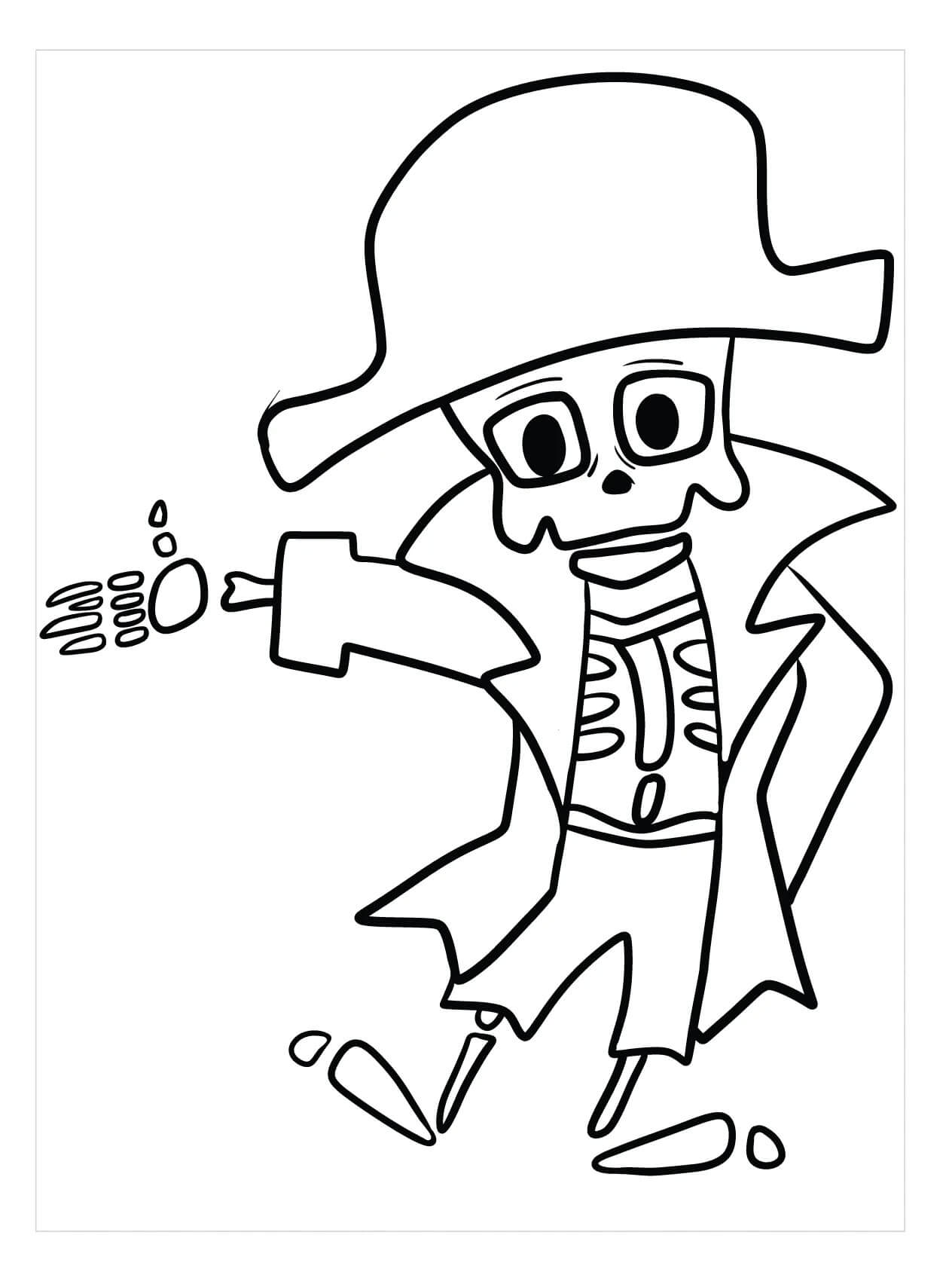 Esqueleto Pirata Chibi