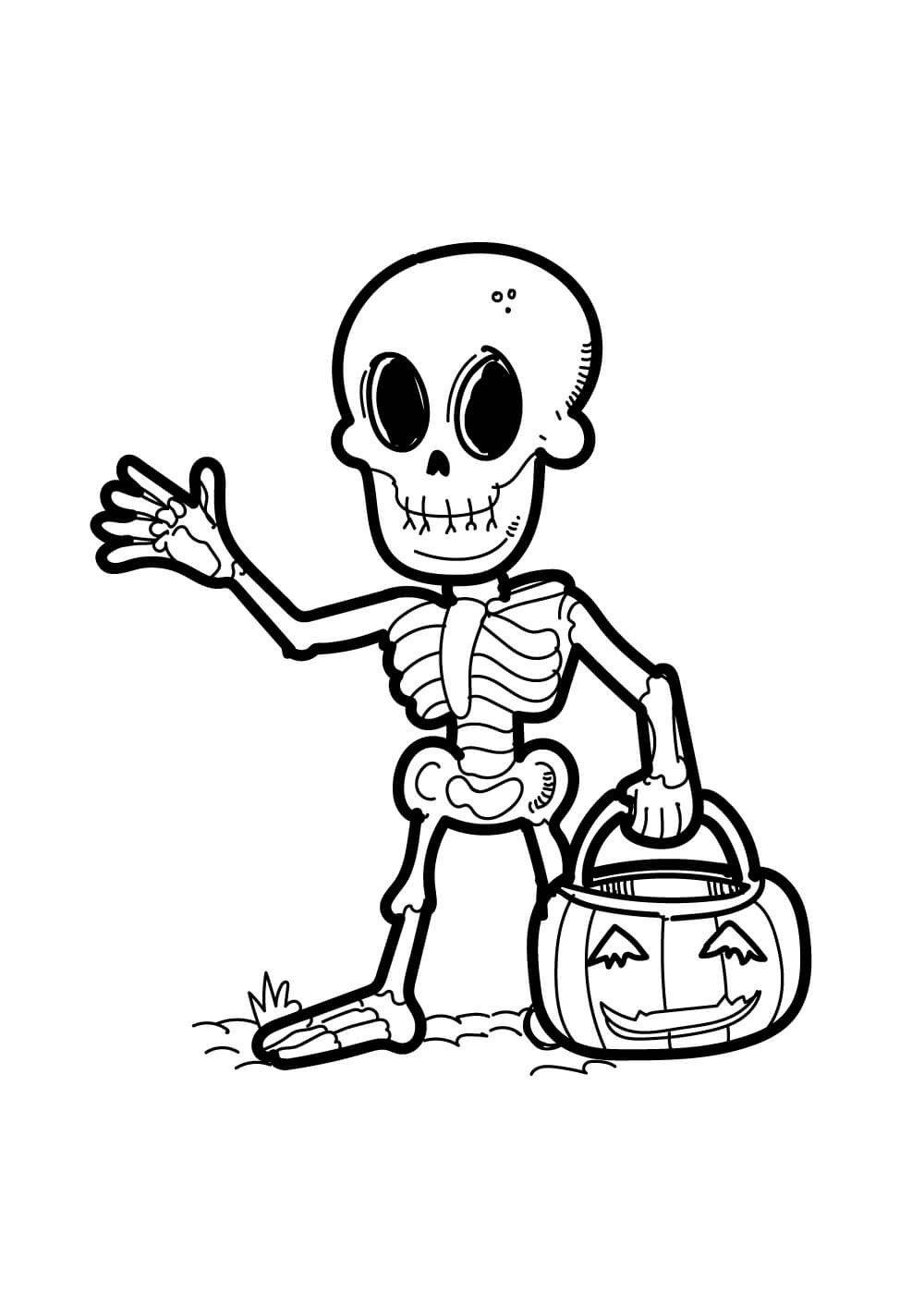 Esqueleto sosteniendo Lámpara
