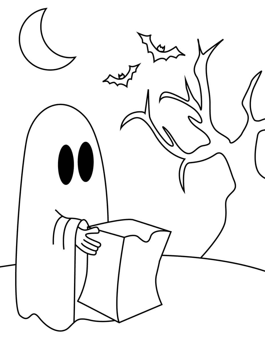 Fantasma con Caja de Regalo