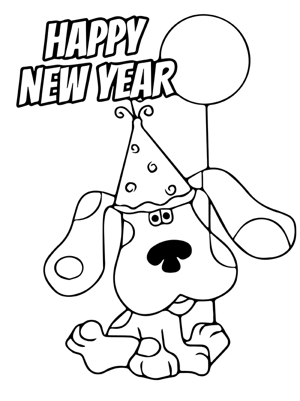 Feliz Año Nuevo Con Diseño de Perro