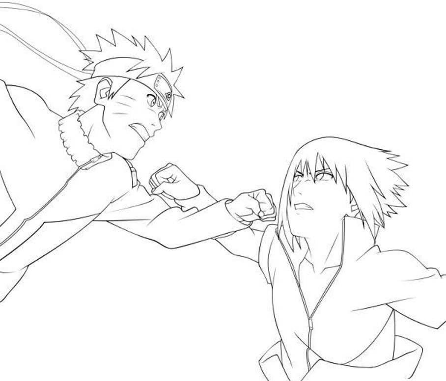 Havalı Naruto ve Sasuke Dövüşü