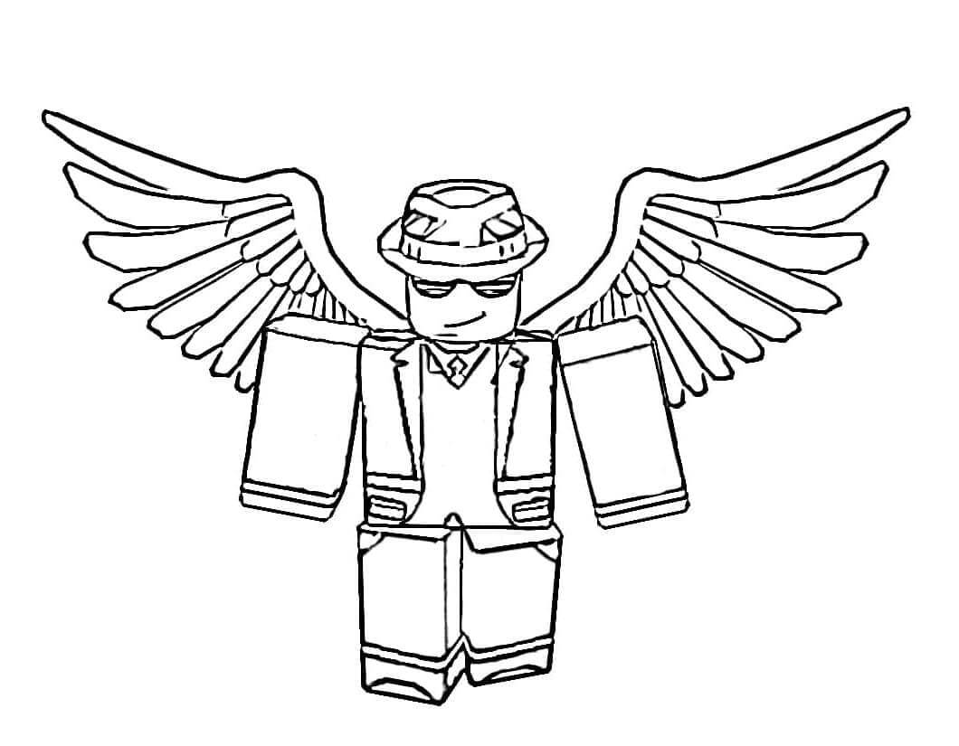 Genial personaje con alas de Roblox