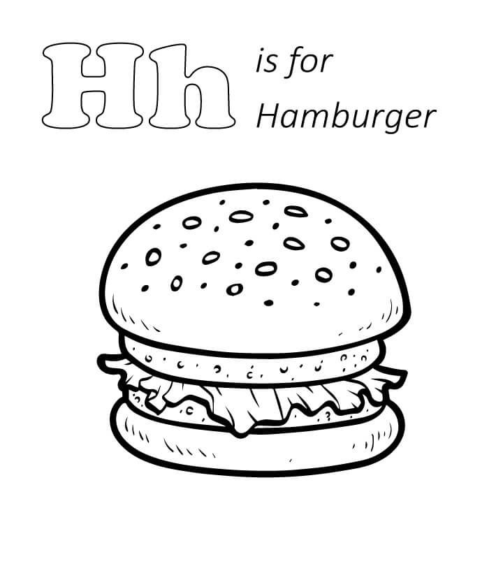 H es para Hamburguesa