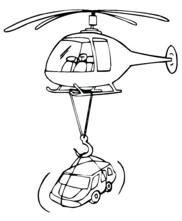 Helicóptero con Coche