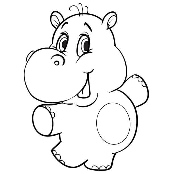 Hipopótamo de bebé de Dibujos Animados
