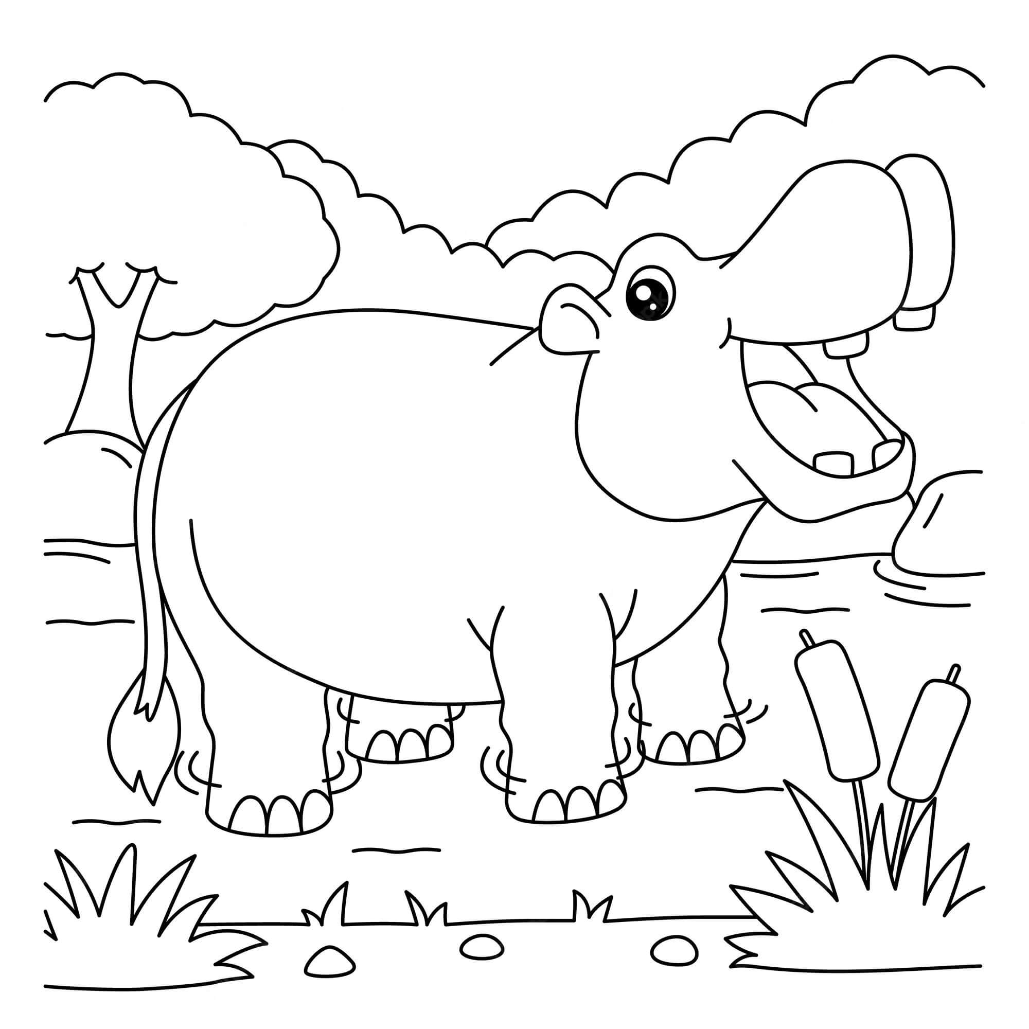 Hipopótamo de Dibujos Animados