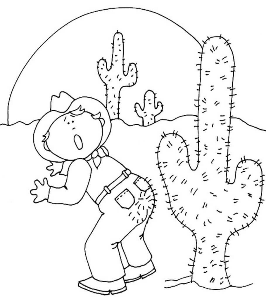 Hombre Apuñalado por un Cactus