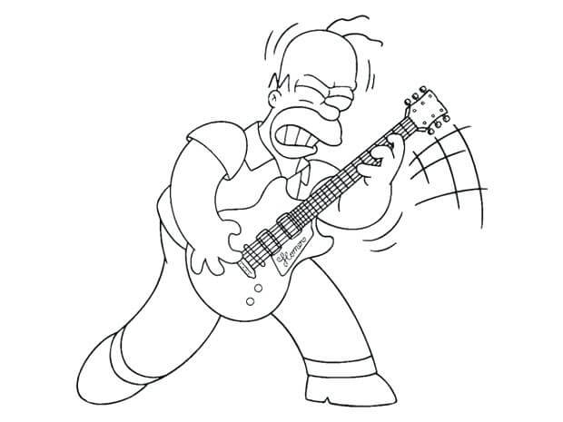 Hommer Tocando la Guitarra