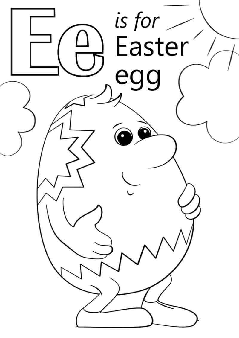 Huevo de Pascua Letra E
