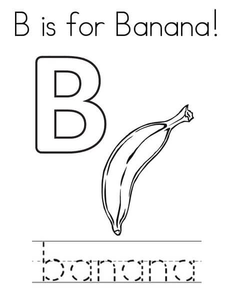 La letra B es para Plátano