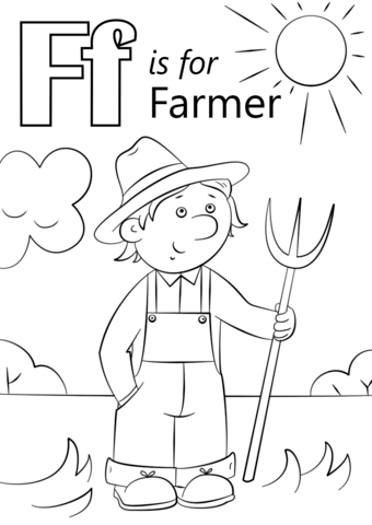 La Letra F Es Para El Agricultor
