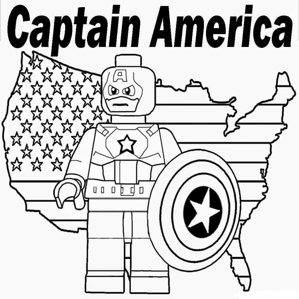 Lego Capitán América y Bandera América