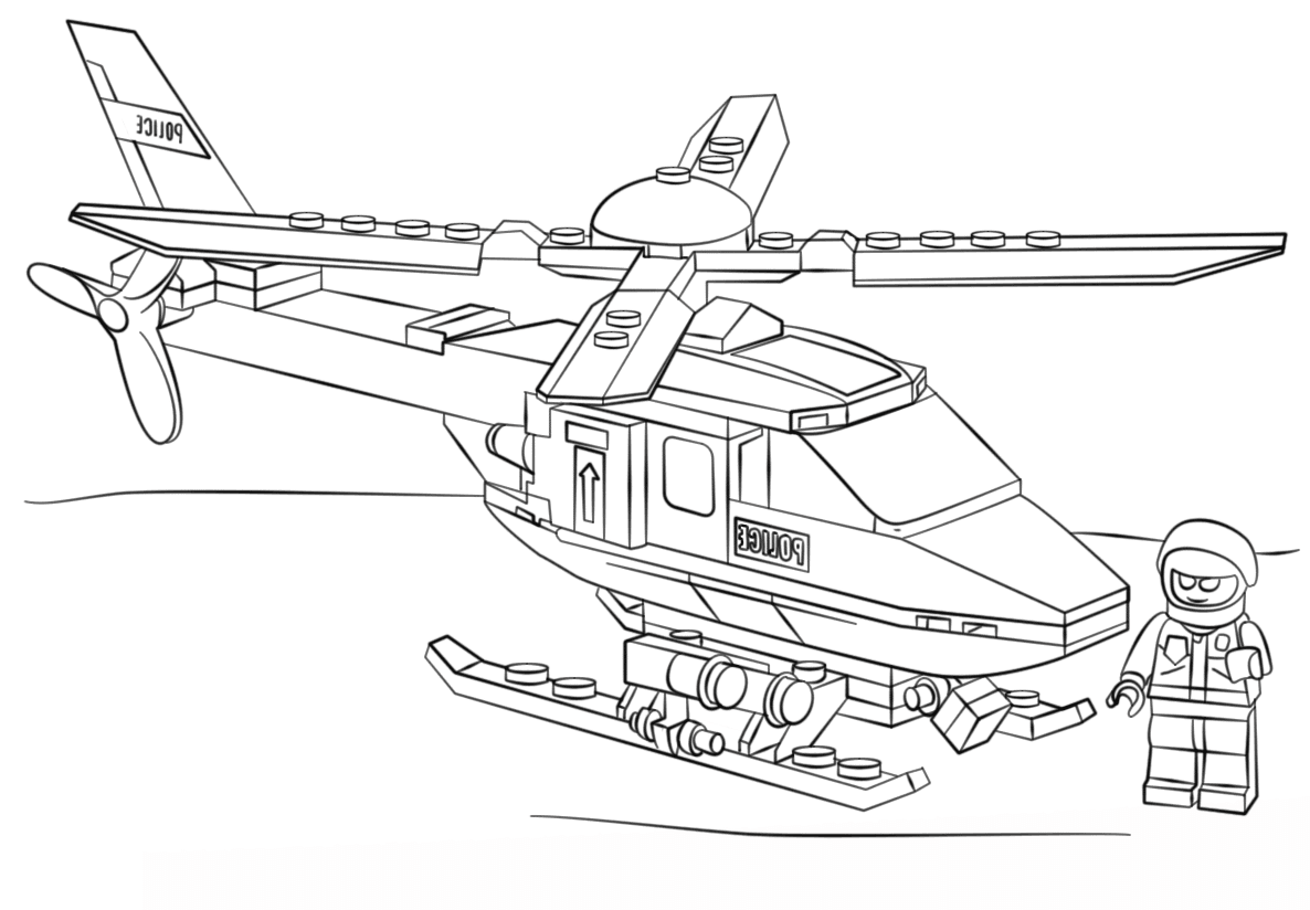 Lego Policía Y Helicóptero