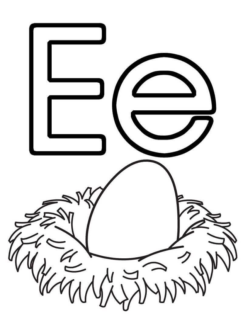 Letra De Huevo E