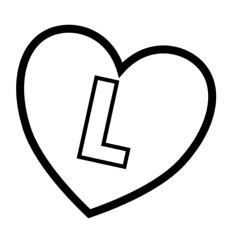 Letra L En Corazón