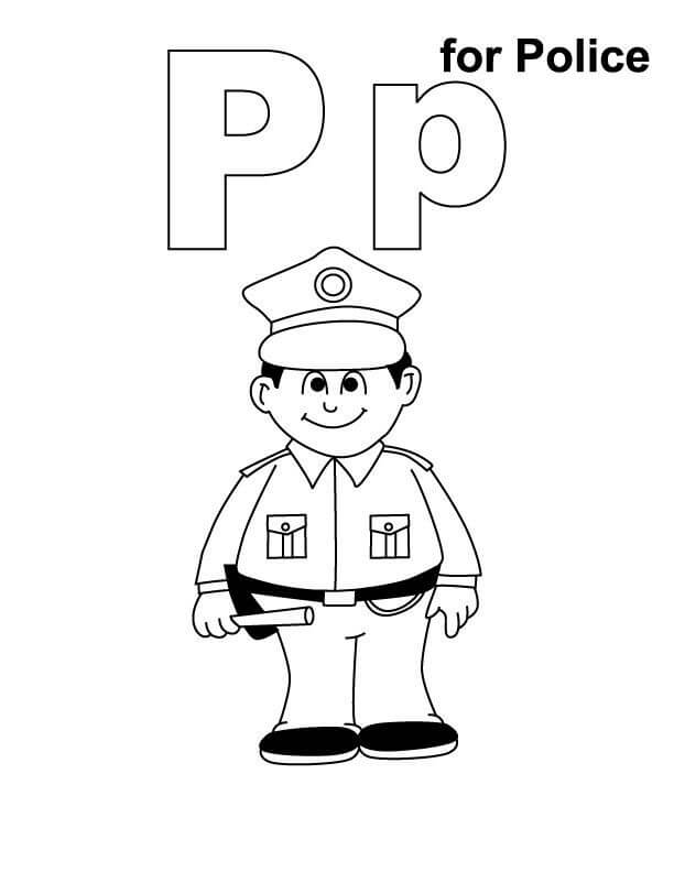 Letra P de Policía