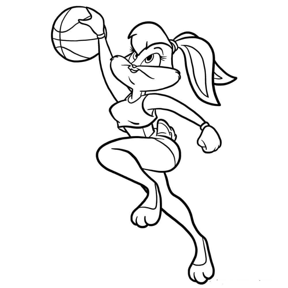 Looney Tunes Lola Bunny Juega Baloncesto