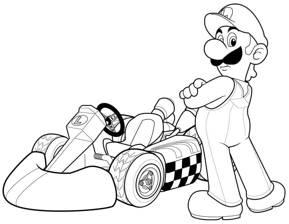 Luigi en Mario kart Wii