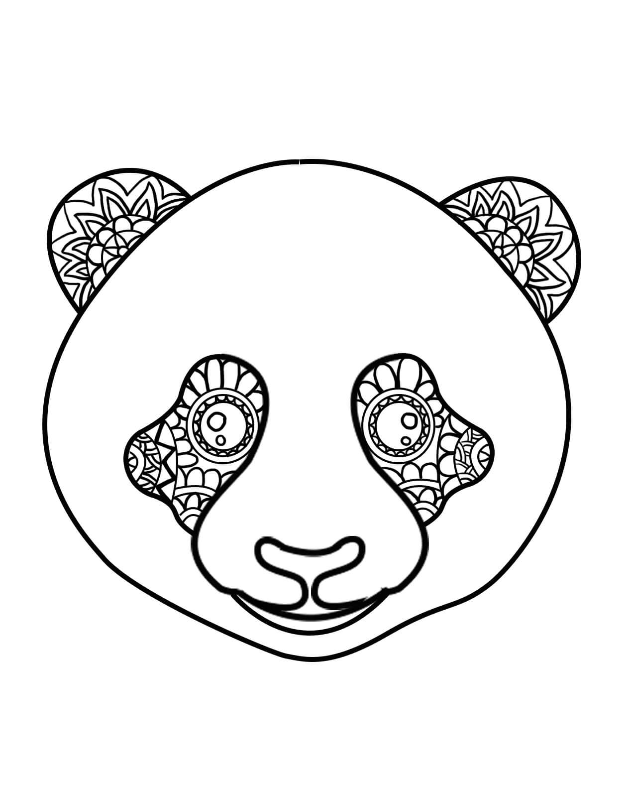 Mandala de Cabeza de Panda
