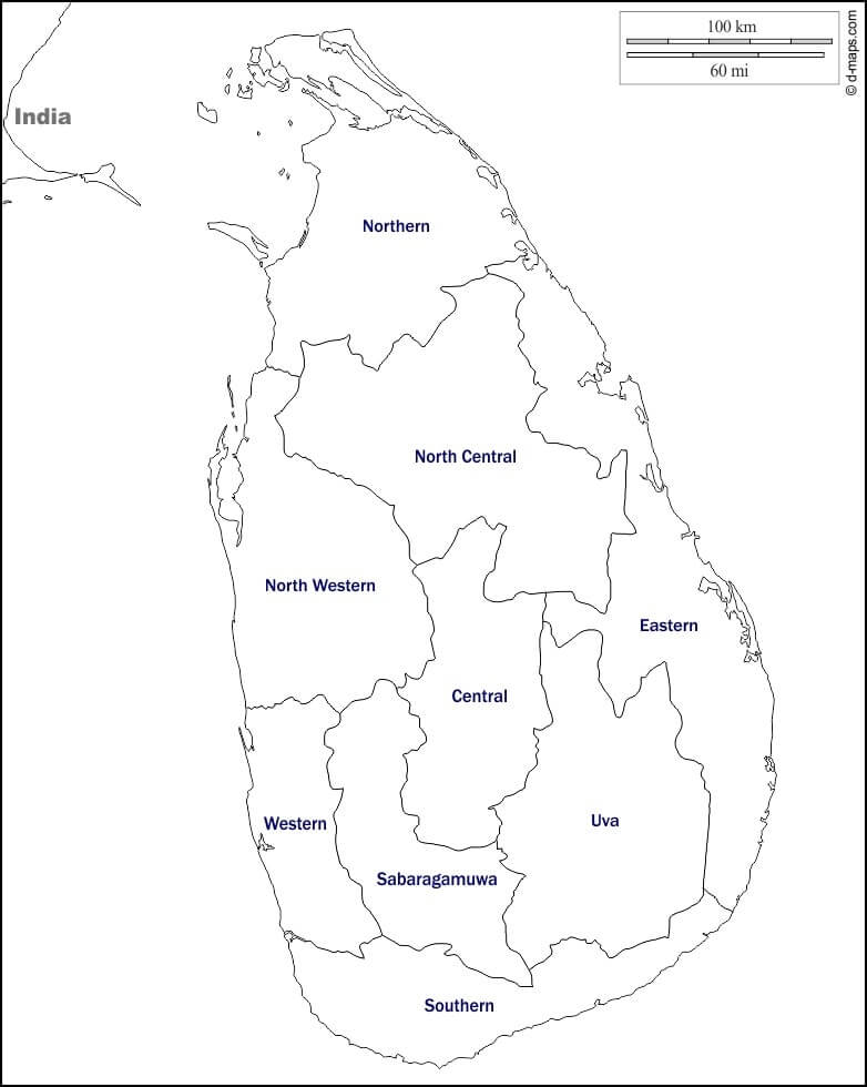 Mapa De Sri Lanka