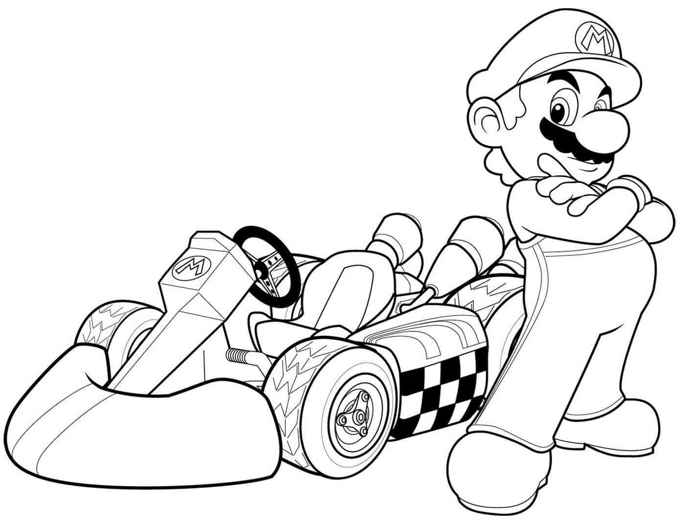 Mario en Mario Kart Wii