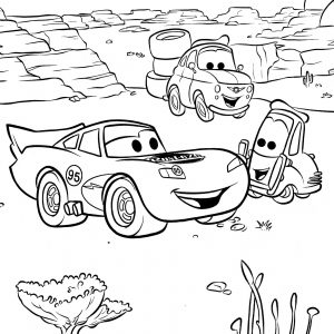 McQueen Cambiando Neumáticos En El Desierto