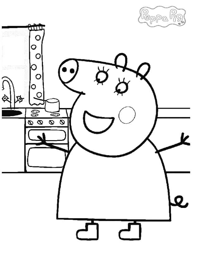Momia Pig en la Cocina