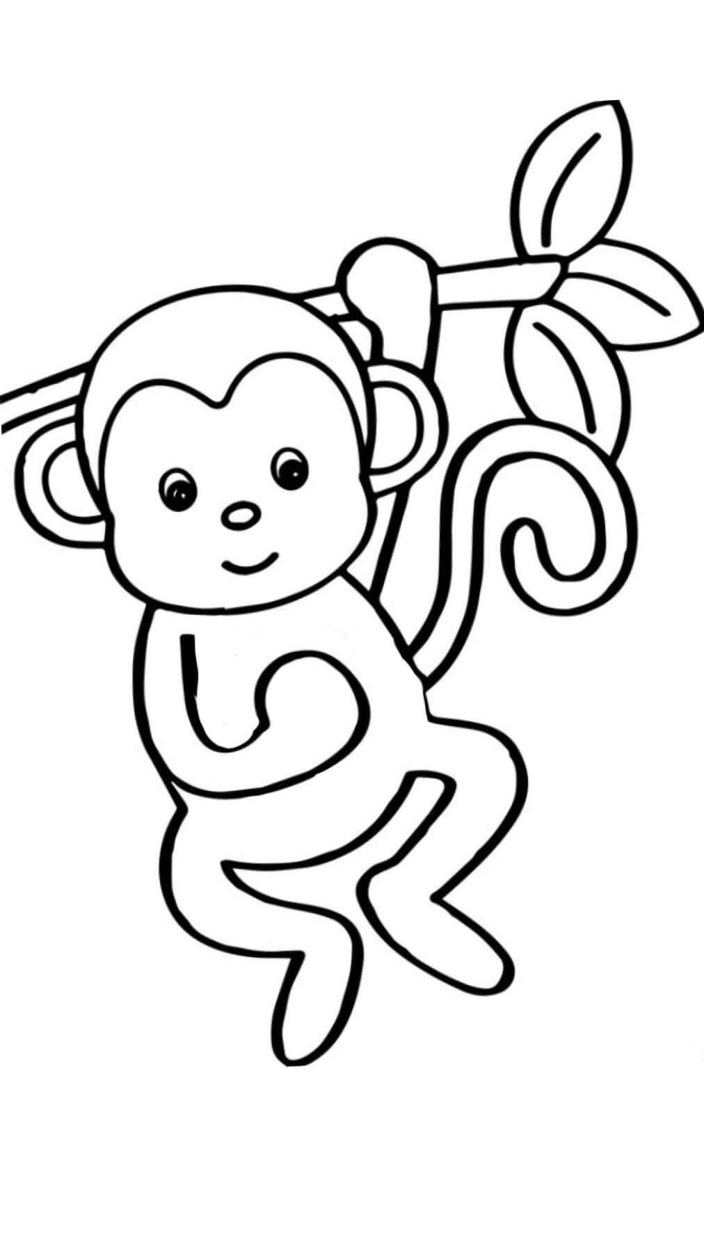 Mono Trepando rama Árbol