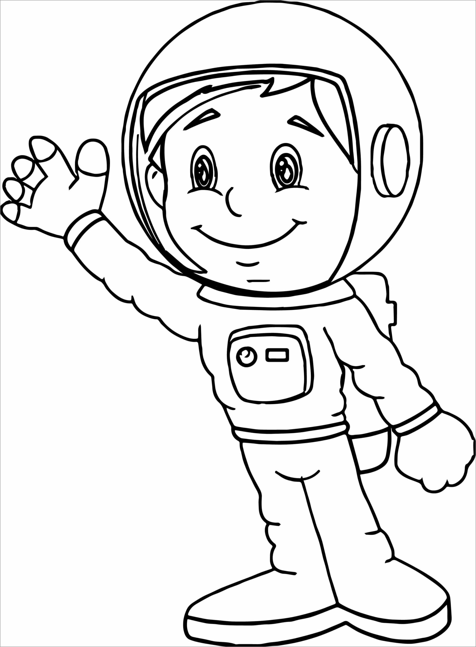 Niño Astronauta Sonriente