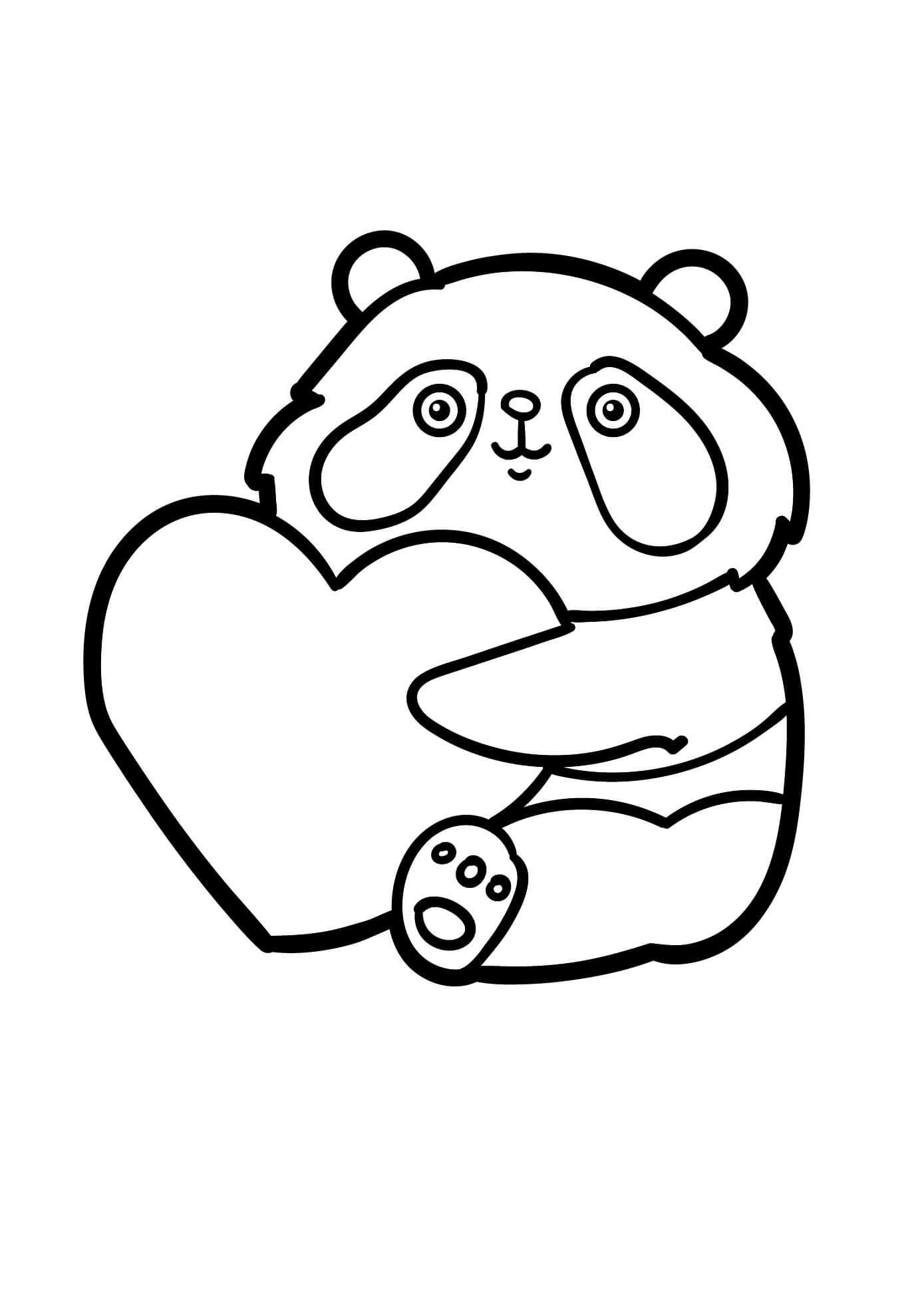 Panda Lindo con Corazón