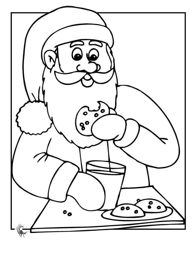 Papá Noel comiendo Galleta