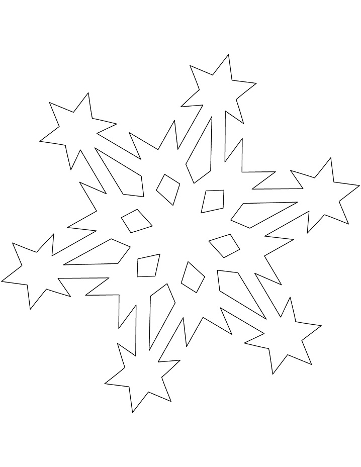 Patrón De Copo De Nieve Con Estrellas