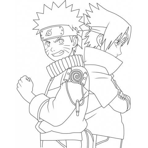 Pequeño Sasuke y Naruto Diversión