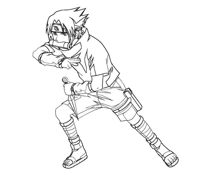 Pequeño Uchiha Sasuke Luchando