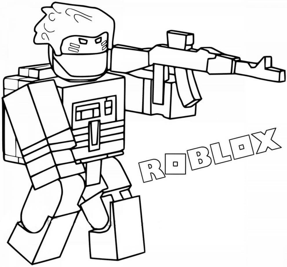 Personaje Roblox con Pistola