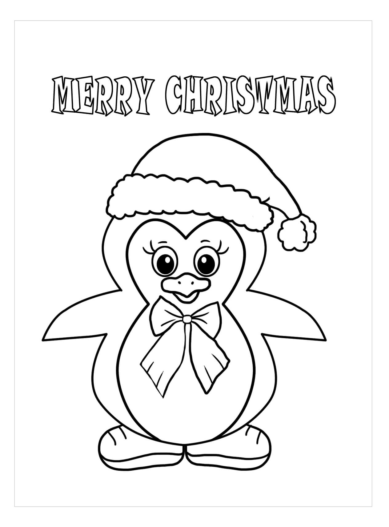 Pingüino en Feliz Navidad