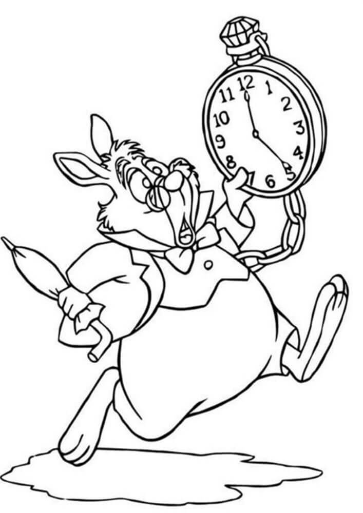 Reloj de Explotación de Conejo de Dibujos Animados