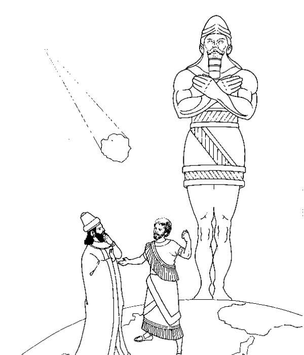 Rey Nabucodonosor y Estatua de Meteorito