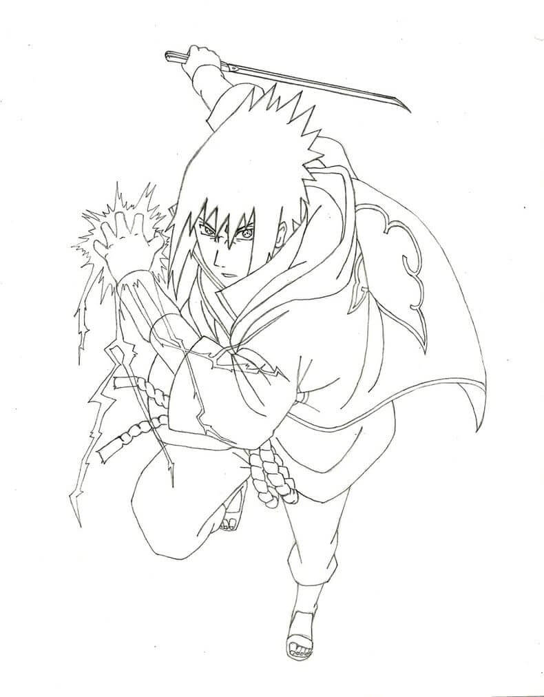 Sasuke con Espada y Chidori
