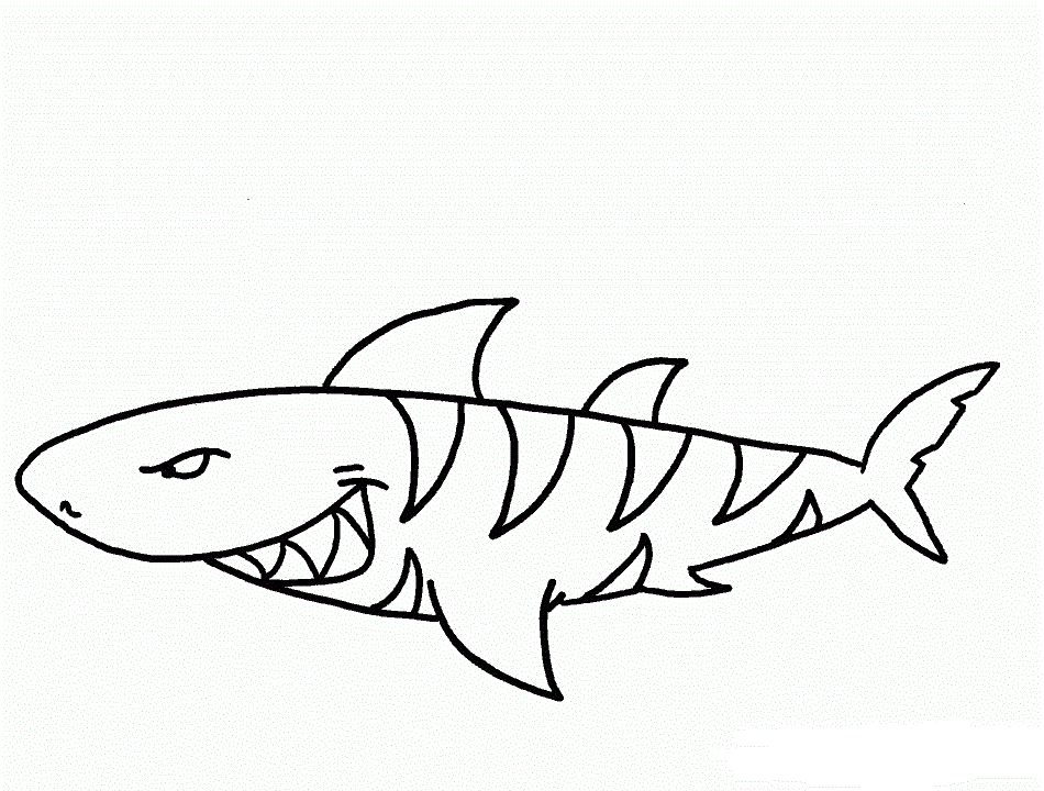 Tiburón Tigre De Dibujos Animados