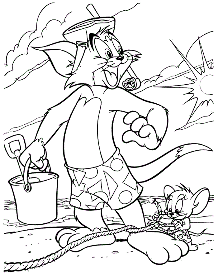 Tom Y Jerry En La Playa