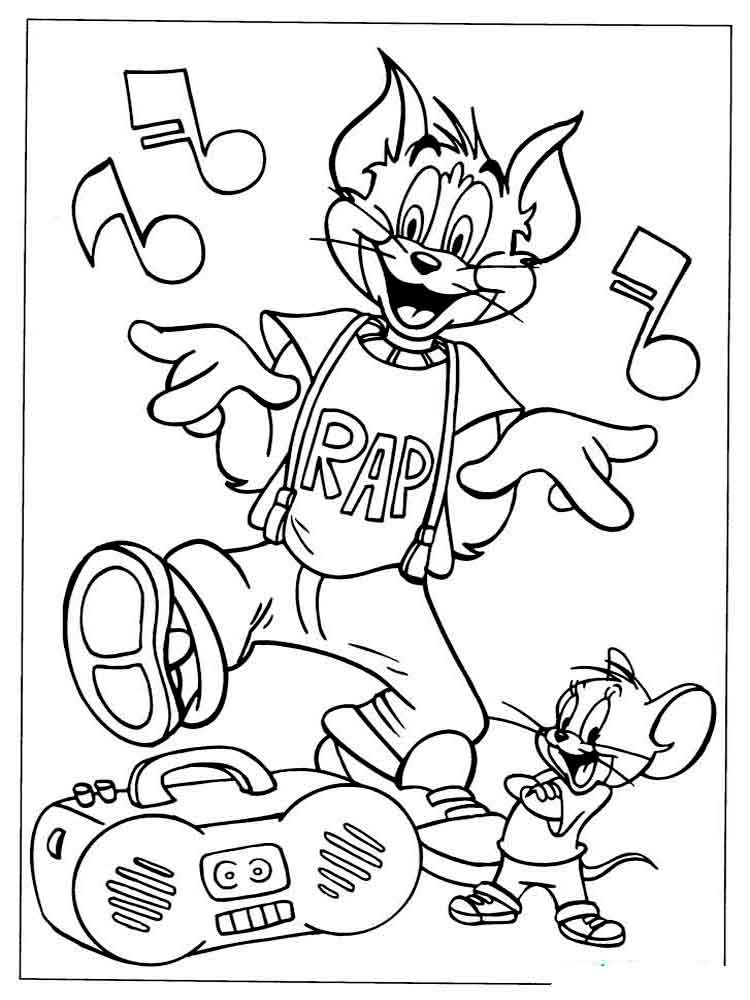 Tom Y Jerry Escuchando Música