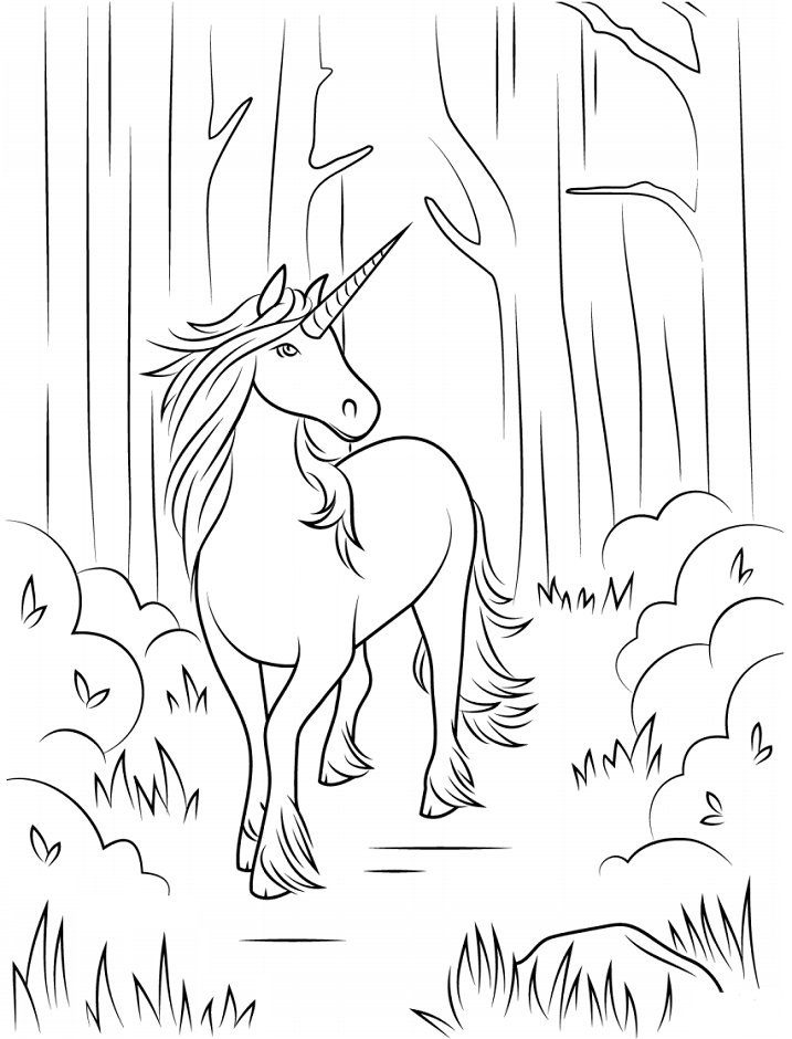 Unicornio en el Bosque