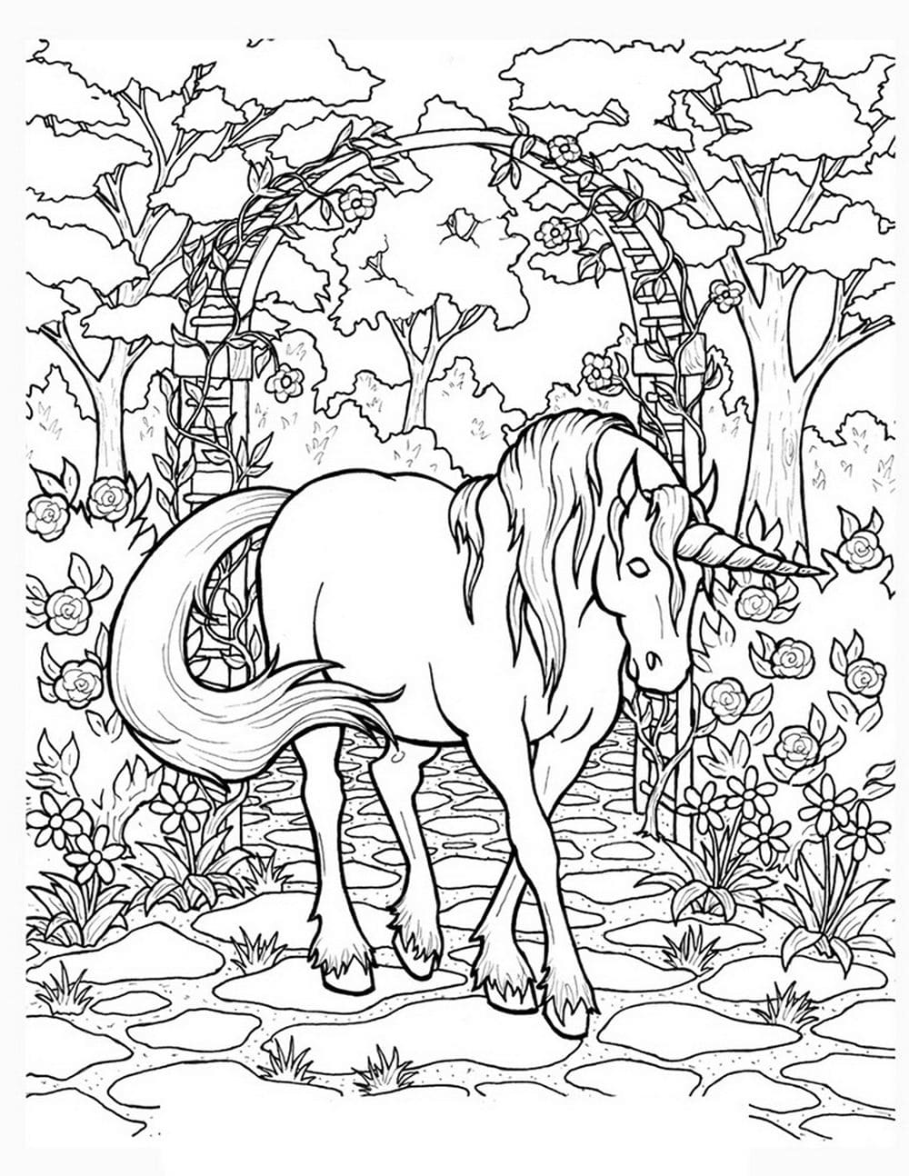 Unicornio en el Jardín