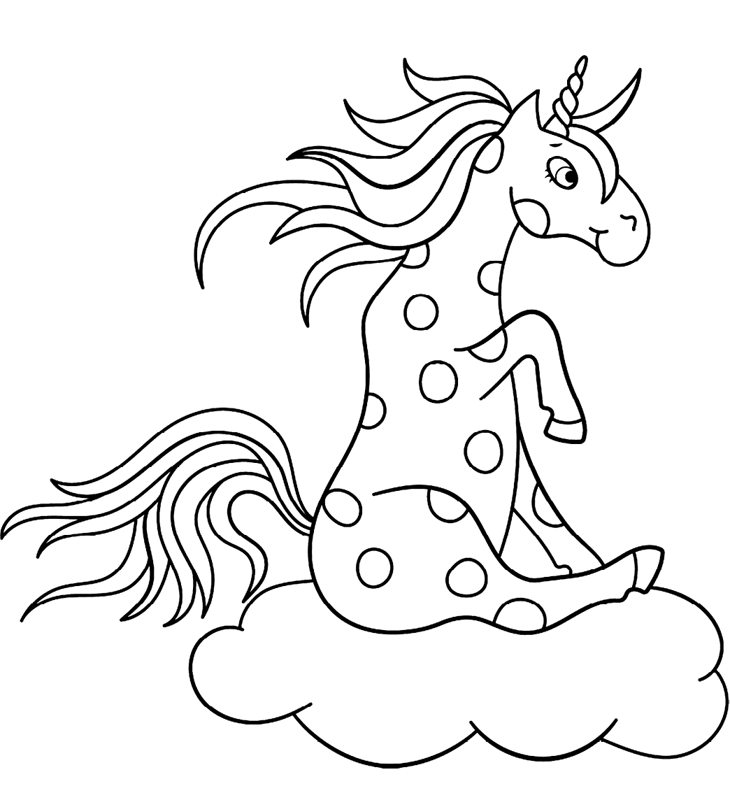 Unicornio Sentado en la Nube