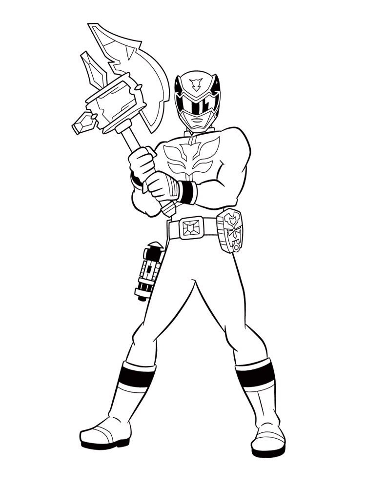 Strong Power Ranger para colorear, imprimir e dibujar –