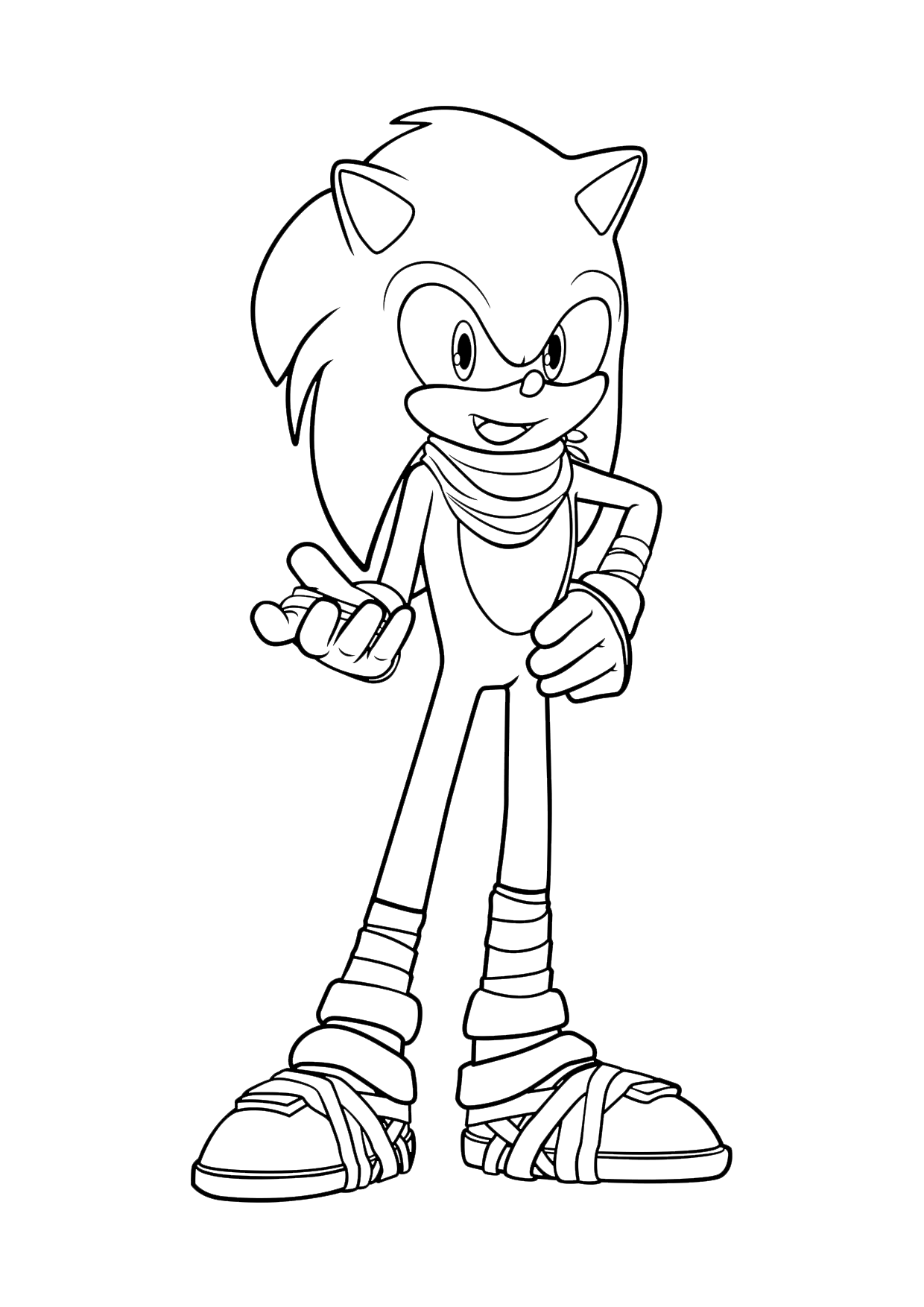 Sonic Ready To Fight para colorear, imprimir e dibujar –ColoringOnly.Com