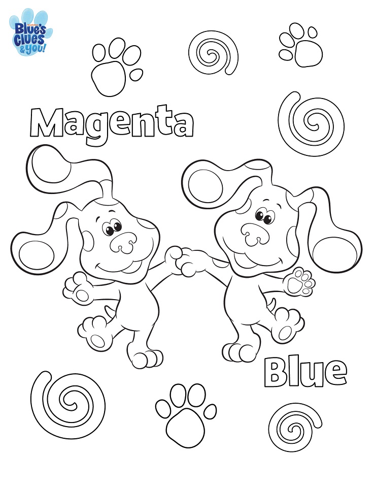 Blue and Magenta para colorear, imprimir e dibujar –ColoringOnly.Com