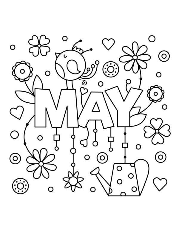  Dibujos de Mayo para colorear e imprimir– ColoringOnly.Com