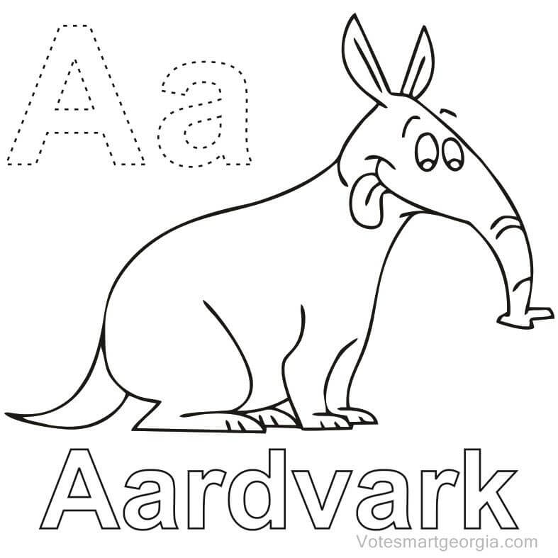 Aardvark Letra A